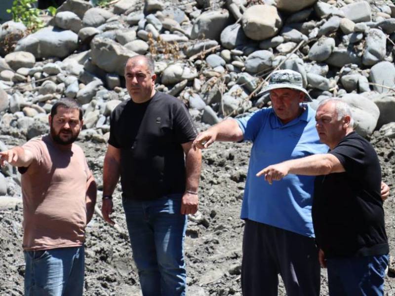 ცაგერის მუნიციპალიტეტის მერმა სოფელ ორბელში მიმდინარე სამუშაოები დაათვალიერა